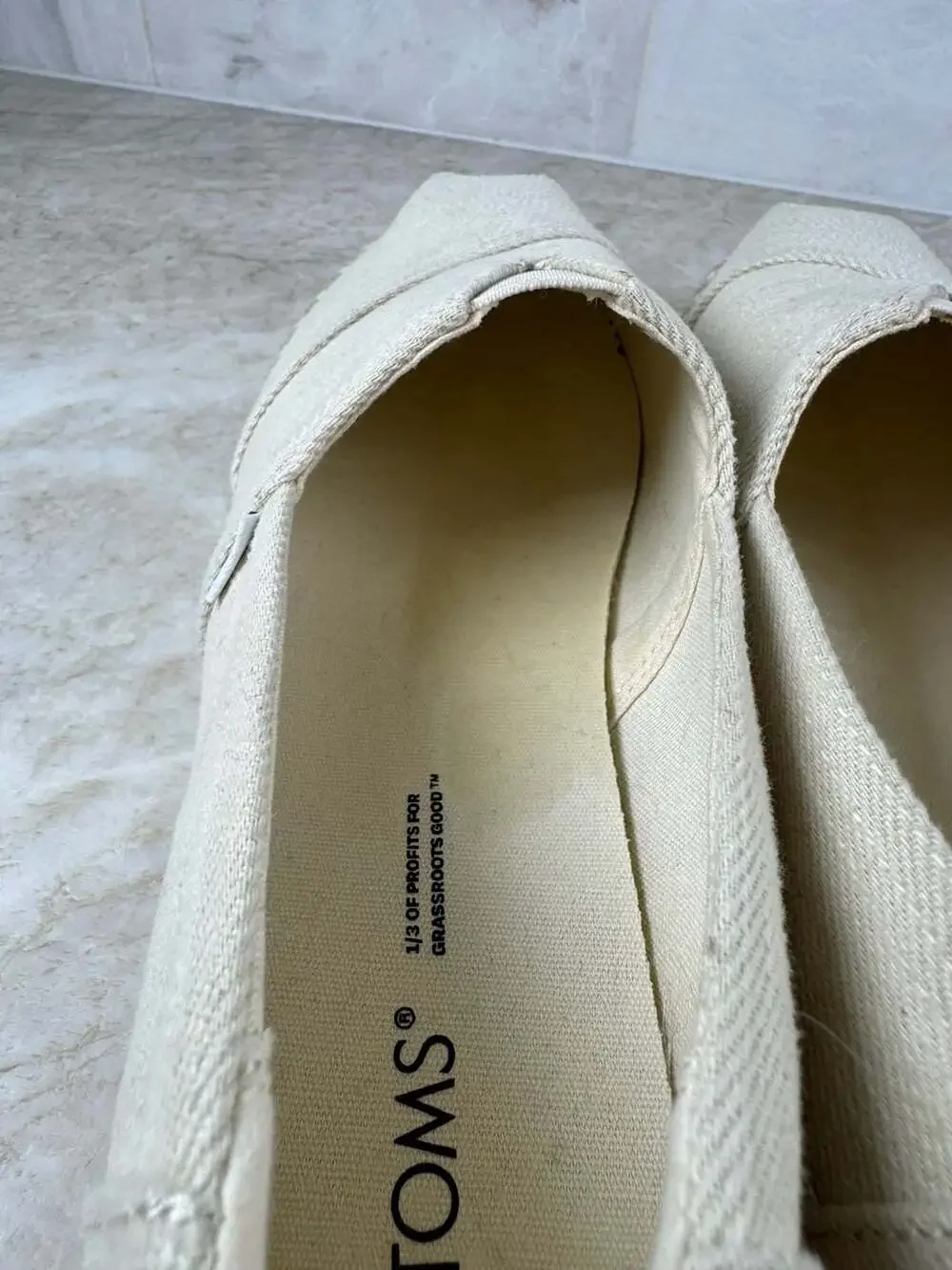 TOMS Alpargata Platform Rope Espadrille Natural Slip On Shoes Womens 7.5